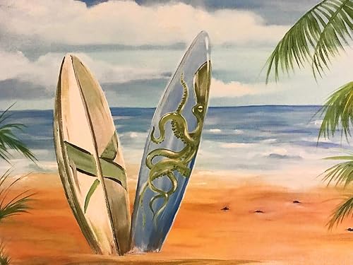 Buyartforless EDC425 - Lienzo decorativo para pared (16.0 x 12.0in), color azul