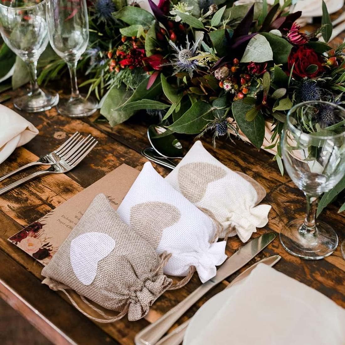 Sacchetti In Cotone Con Cordino - 12 Pezzi, Riutilizzabili, Per Gioielli, Trucchi, Monete, Bomboniere, Regali - Foto 5