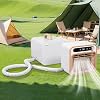 Portable Cooler, Spot Air Conditioner, Small, Divided Type, Cold Desk, 12 Hour Timer, ReservationStop, No Construction Required, Quiet, Includes Handle and Hose Removable Filter 110 V