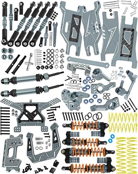 RC Upgrades Part for 1/10 Slash 2WD,Suspension Arm,Shock Absorber,Caster Block,Steering Blocks,Stub Axle Carriers,Steering Bellcranks,Drive Shaft,Links,Shock Tower,Front Bulkhead,Titanium