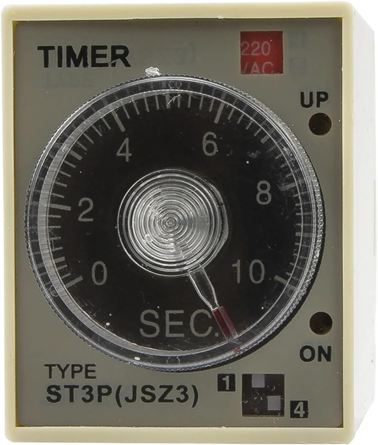 ST3PC-B AC 220V time Relay ST3PC Series 220VAC Timer delay time 1s/10s/60s/6min (Size : 380VAC)