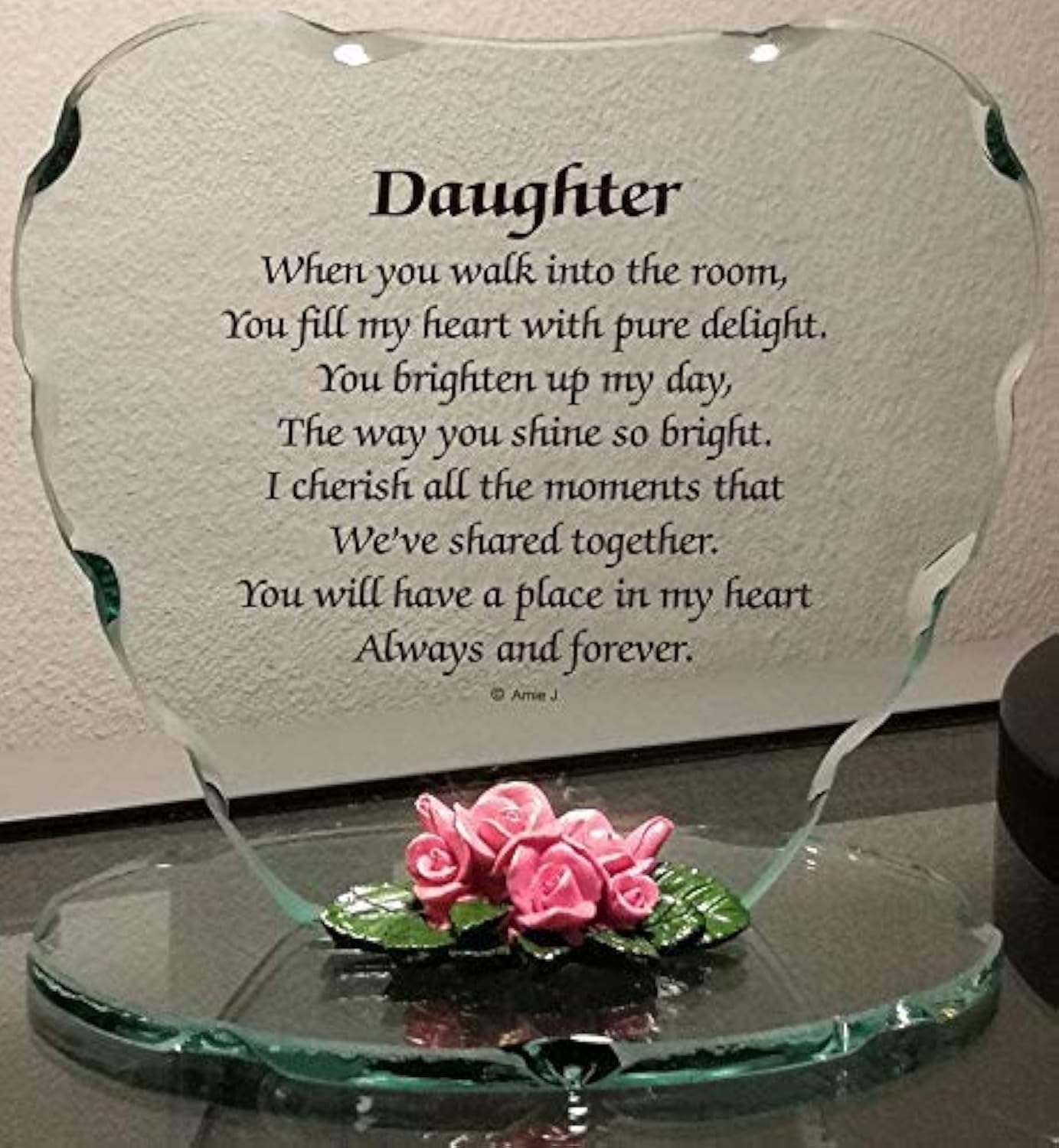 Onlinestreet Daughter Glass Plaque Gift For