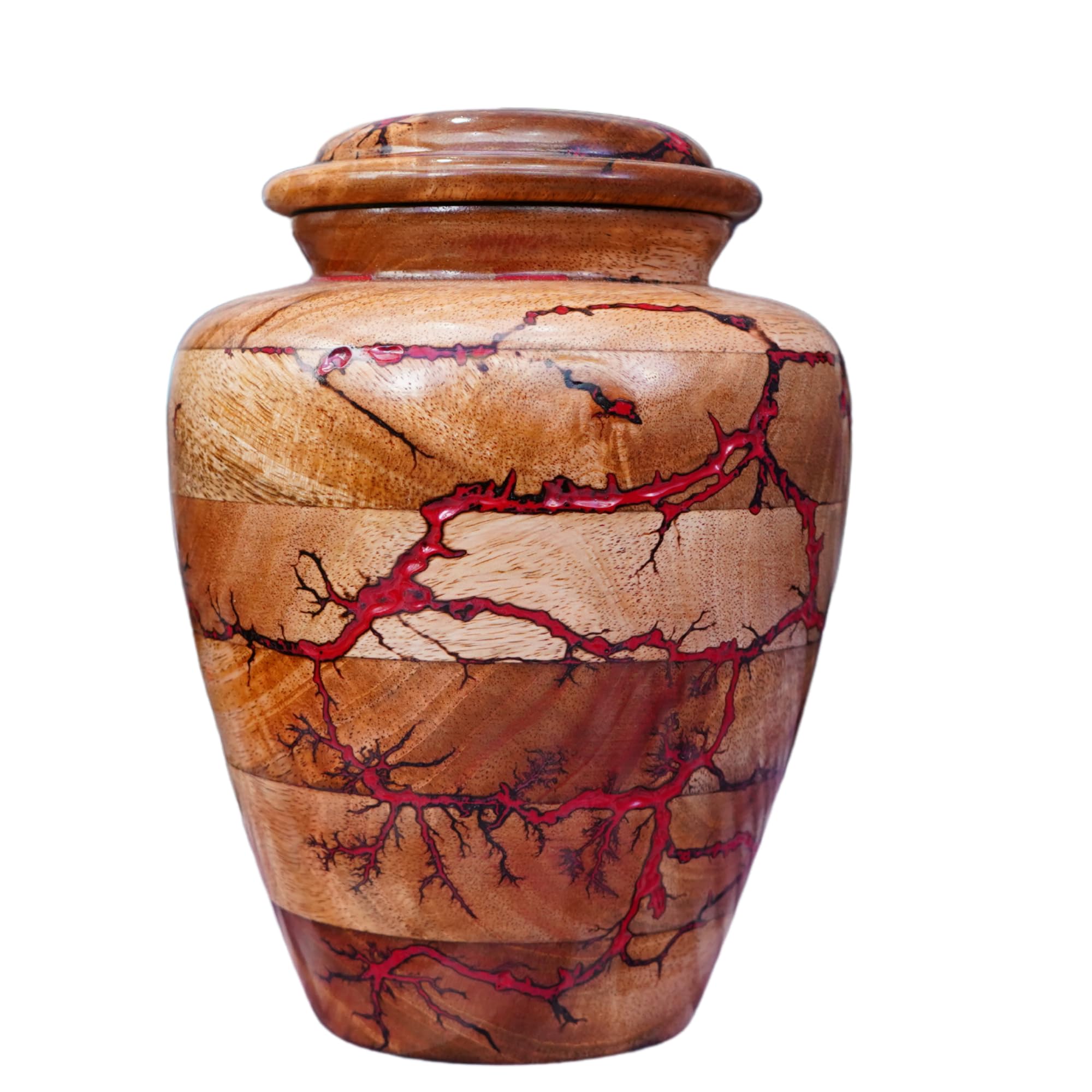 De Houten urn Lavendel Urn Essenhout Grote urn