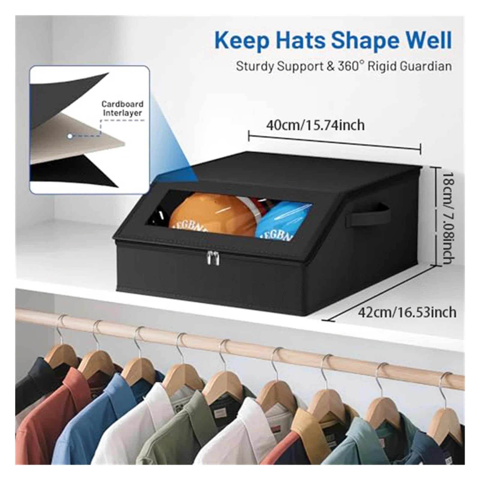 Caja para sombreros de vaquero Caja de almacenamiento for sombreros gran capacidad