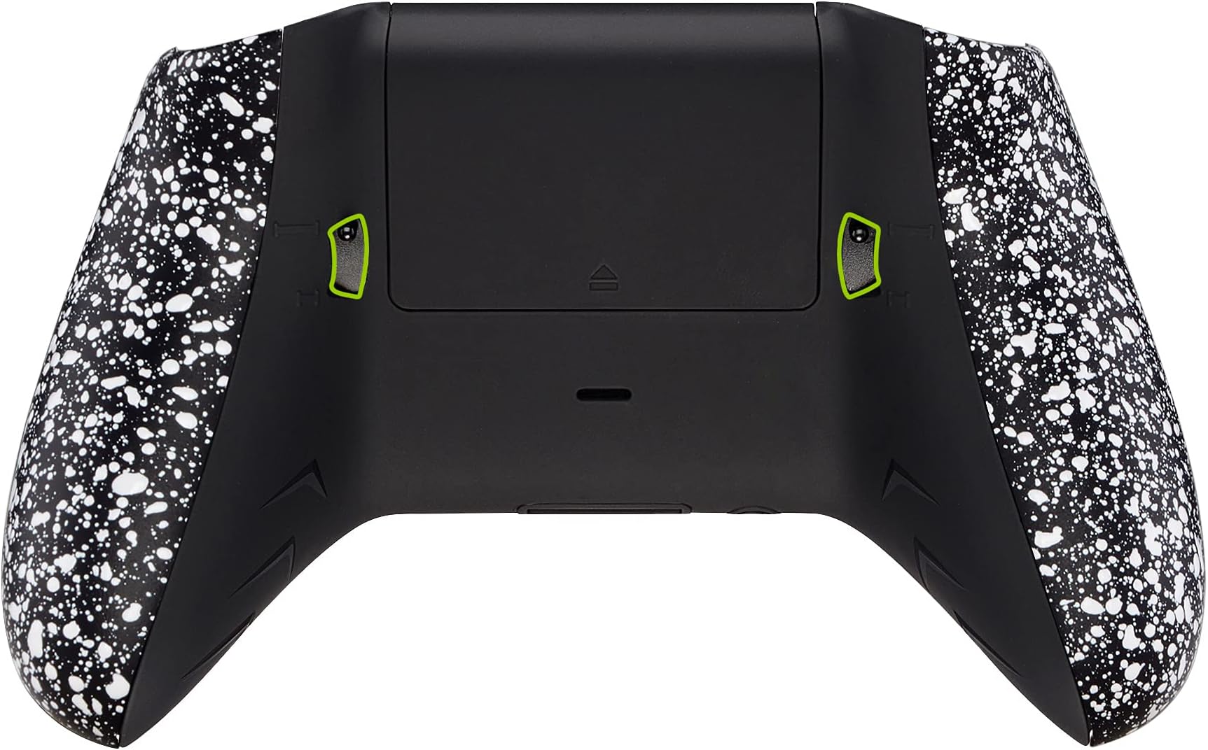 FlashShot Trigger Stop Bottom Shell Kit for Xbox One S & One X Controller, Redesigned Back Shell & Textured White Handle Grips & Hair Trigger for Xbox One S X Controller Model 1708