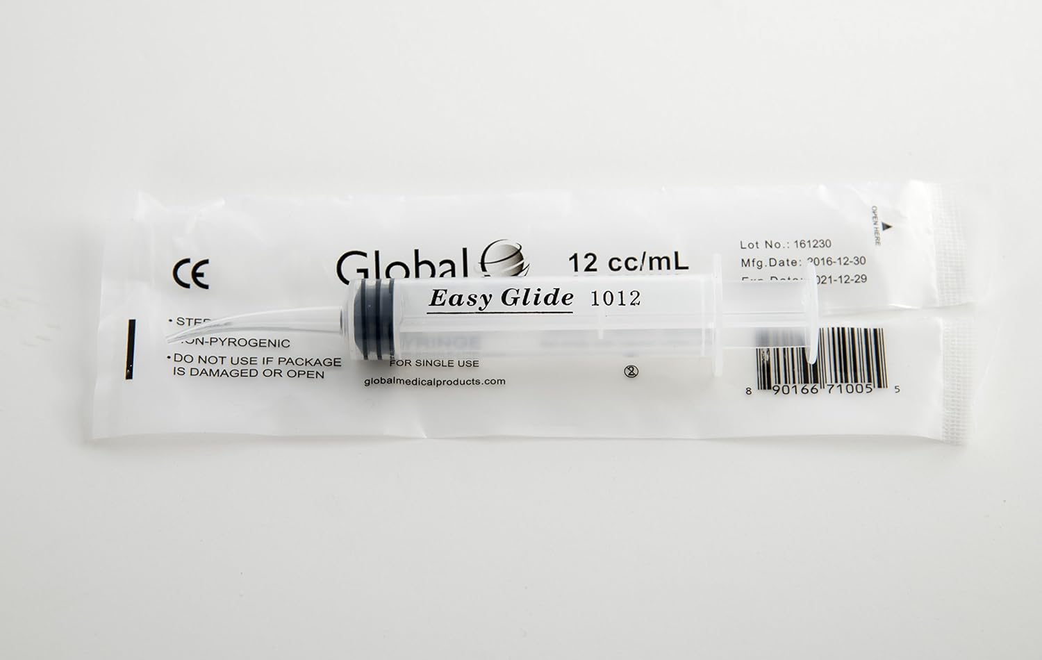 25 Pack Disposable 12cc Dental Sterile Syringe Dental Irrigation Syringe with Curved Tip, Tonsil Squirt Mouthwash Cleaner