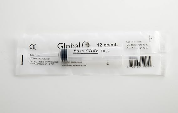 8 Pack Disposable 12cc Dental Sterile Syringe Dental Irrigation Syringe with Curved Tip, Tonsil Squirt Mouthwash Cleaner