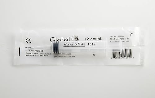 Miniatura 4 de Qty 25 Easy Glide Curved Tip Syringes 1012cc No Needle
