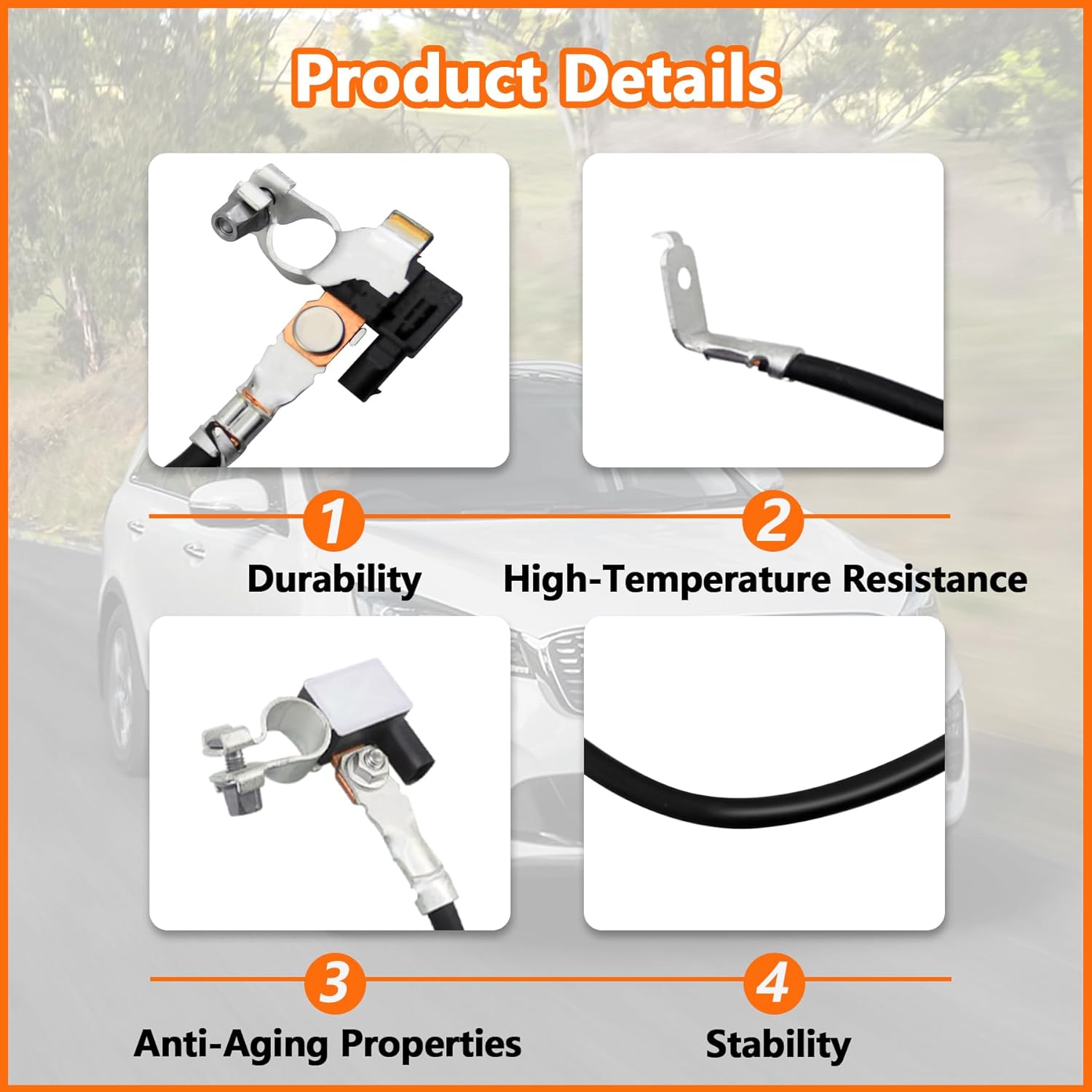37180-S9000 Battery Negative Sensor Cable Fit for Kia Sorento 2019-2020 Telluride 2020-2022 Replace 37180S9000