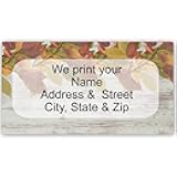 Rustic Fall Leaves Address Label - Customized Return Address Label - 90 Labels (Rustic Fall Leaves)
