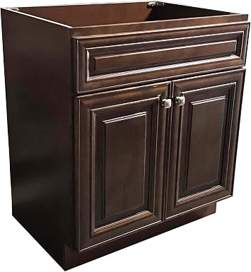 Bathroom Vanity Sink Base Ready-to-Assemble Bathroom Cabinet 24/30'/36 Width (Vanity Base in Maple Walnut, 36 inch)