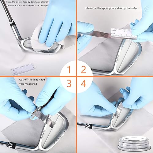 Miniatura 7 de Surtiycrii Cinta de plomo de alta densidad autoadhesiva para palos de cuña de hierro de madera, palas de pickleball raqueta de tenis y golf, 14