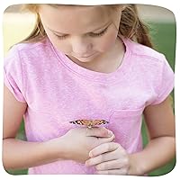 Vista 8 de Insect Lore Taza de orugas - 5 orugas pintadas vivas con comida - Repuesto para kit de jardín de mariposas - Incluye tronco Chrys-A-Lid