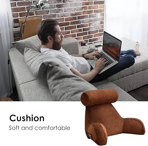 Miniatura 2 de GUANGLU Almohada de lectura para reposo en cama cojín grande de 29685in con almohada desmontable para el cuello almohadas de apoyo para sentarse en