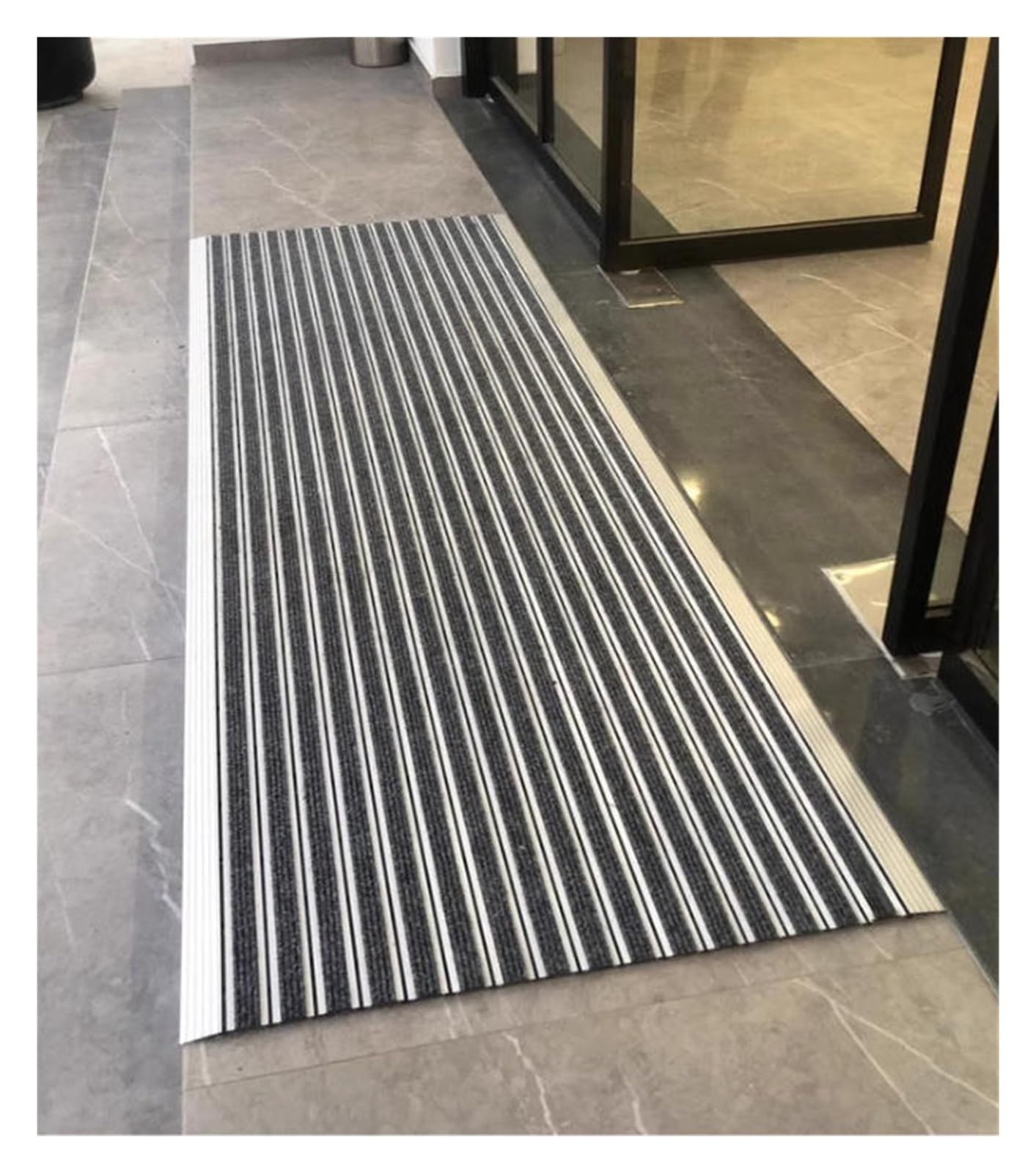 Felpudo de aluminio para entrada exterior atrapasuciedad contra todo clima