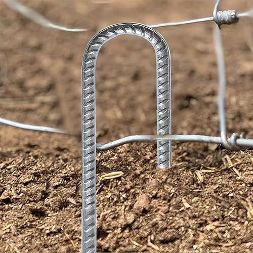 Miniatura 3 de Estacas de tierra para jardín grapas de acero para tienda de campaña de acero pinzas de barras de refuerzo de metal resistentes para paisajes