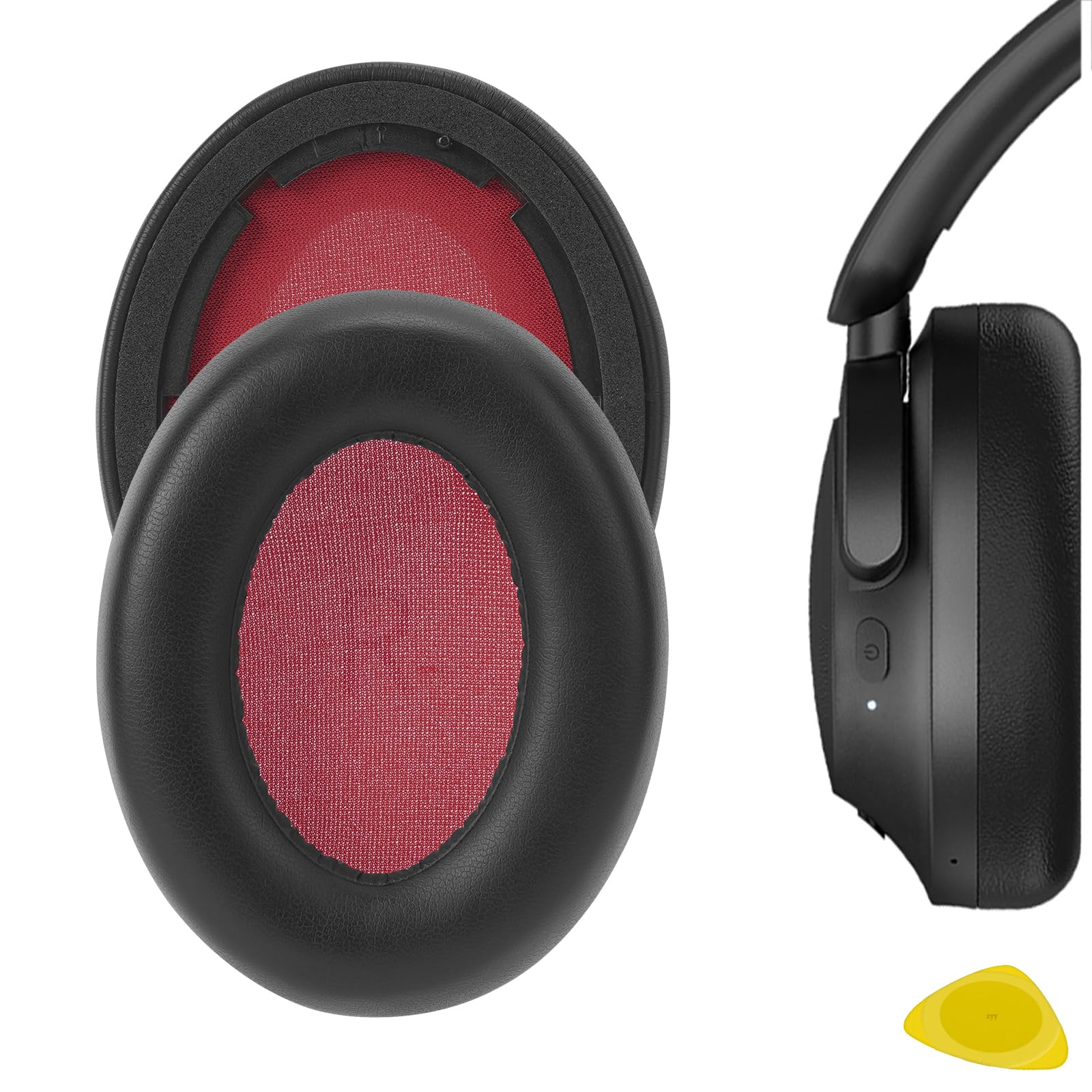 Geekria QuickFit Replacement Ear Pads For Philips Audio Fidelio X2HR, X1 Headphones Ear Cushions, Repair Parts (Black
