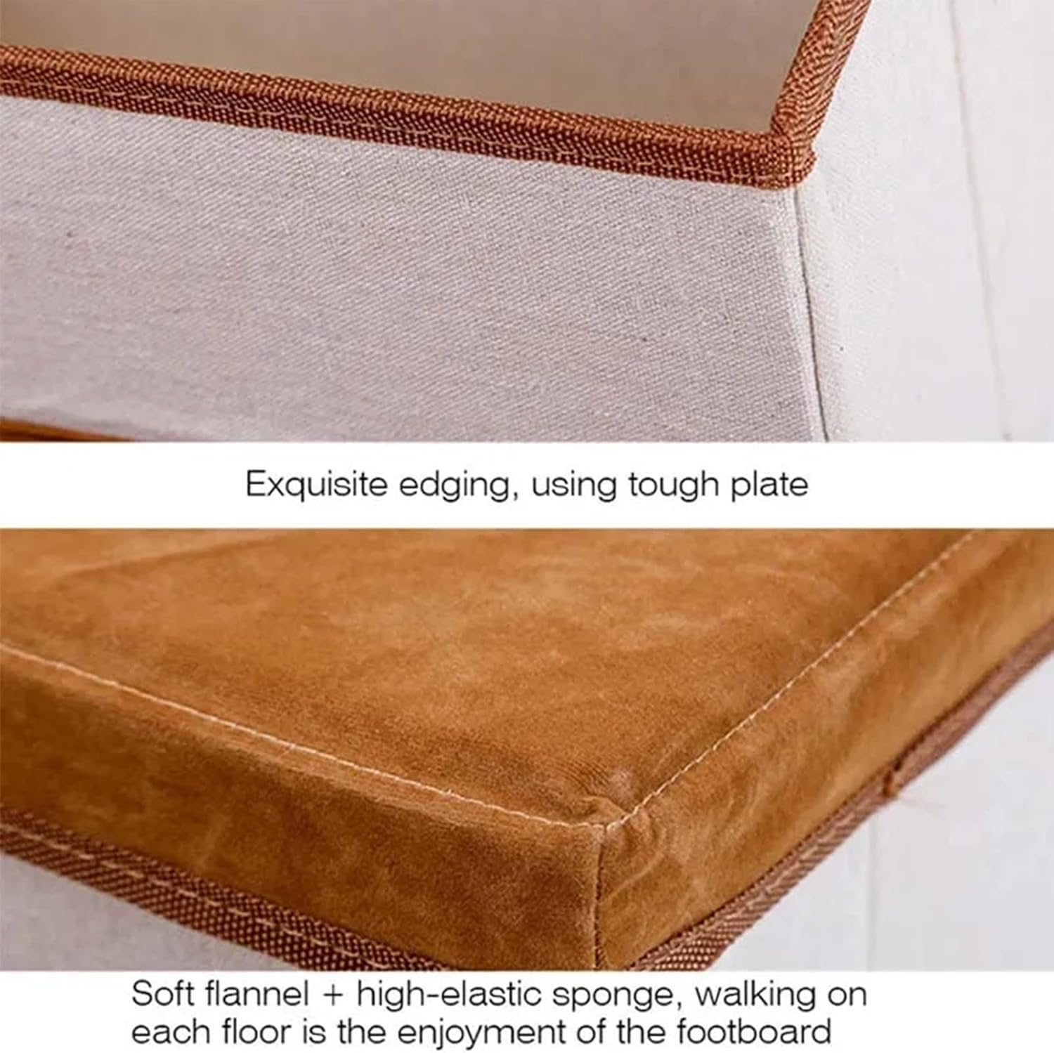 Dog Stairs with Storage, Portable Foldable Pet Steps for High Beds Sofa, 3 Steps Pet Stairs Ramp Puppy Toy Storage Box for Dogs Cats Small Pets,Brown