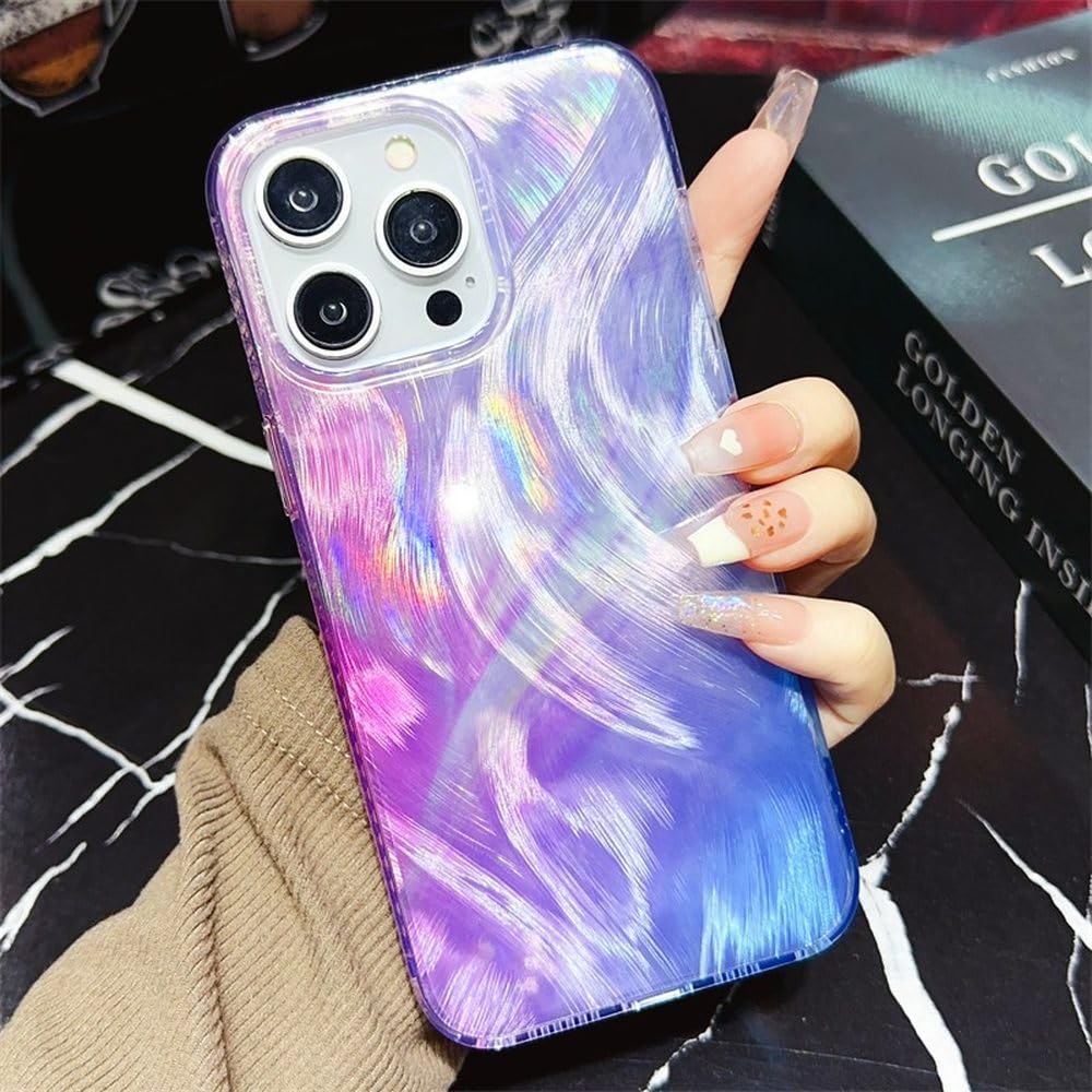 Coque antichoc pour iPhone 14 Plus, style Aurora pour éviter les rayures
