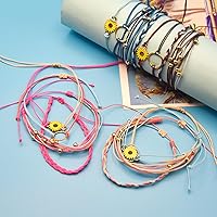 Vista 9 de String Boho Bracelet Ankle Adjustable Beaded Anklets,Handmade Surfer Beach Bracelets,Colorful Braided Bracelets String Rope Anklets Bracelets