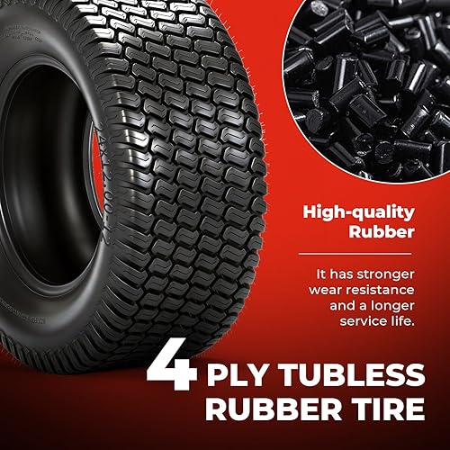 Miniatura 4 de 2 piezas de neumáticos nuevos de 4 capas 24x12.00-12 para cortacésped MOTOOS 24x12x12