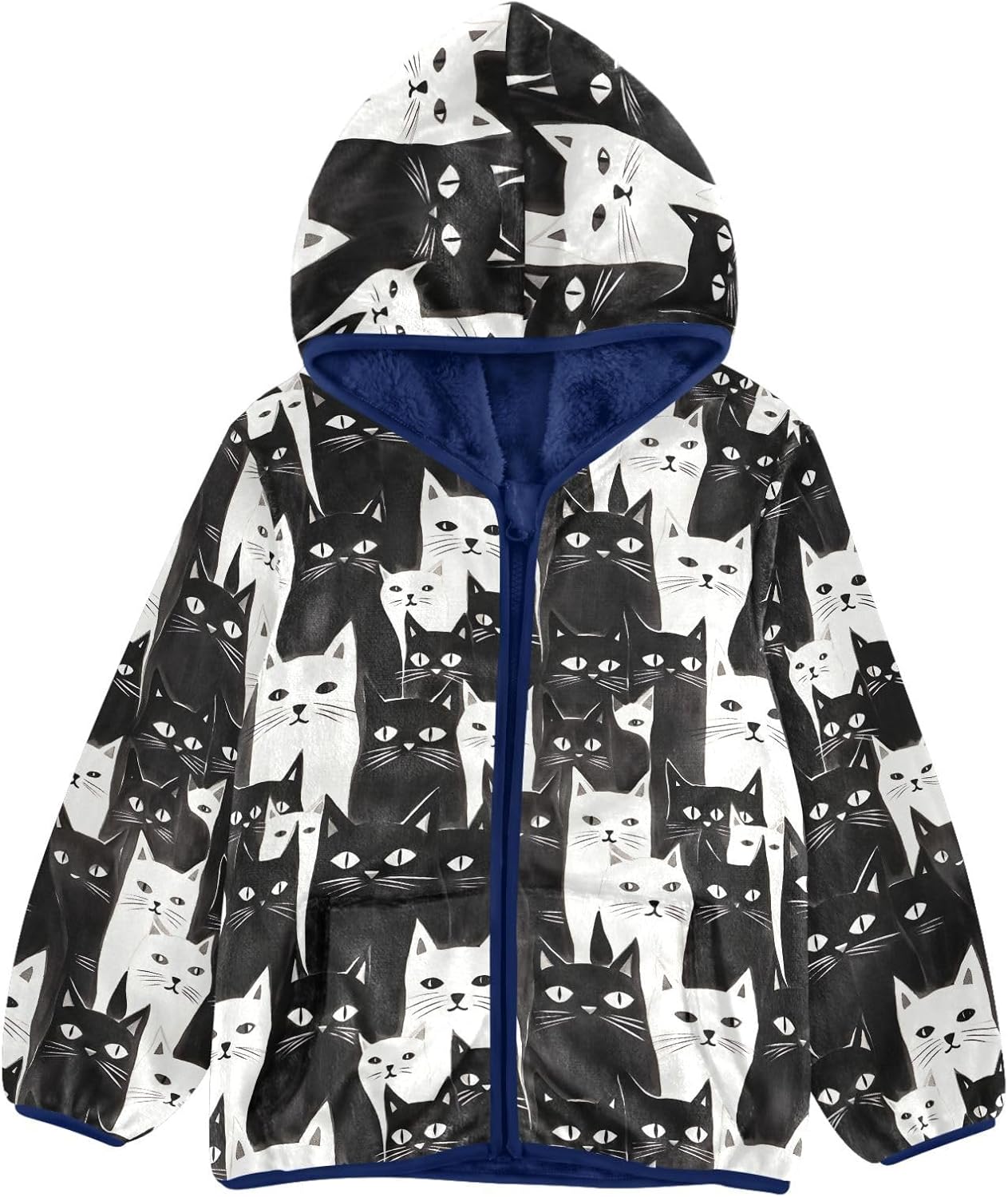 Boys Fleece Coat,Children's Zip-Up Hoodie Jacket,Baby Warm Fashion Outerwear 3-10T