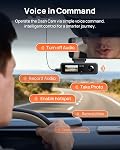 70mai 4K Dash Cam Front and Rear Inside, 3 Channel Car Dash Camera for Cars, Dashcam with GPS, Wi-Fi 6, Voice Control, Parking Monitor, Night Vision, Loop Recording, 64GB SD Card Included (T800E)