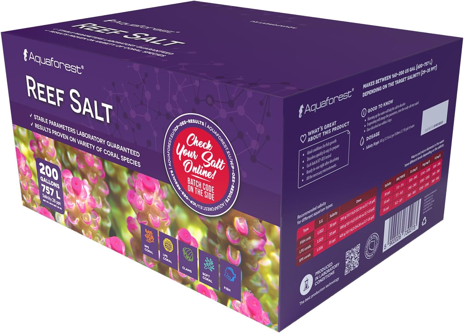 Aquaforest Reef Salt 25 Kg Box