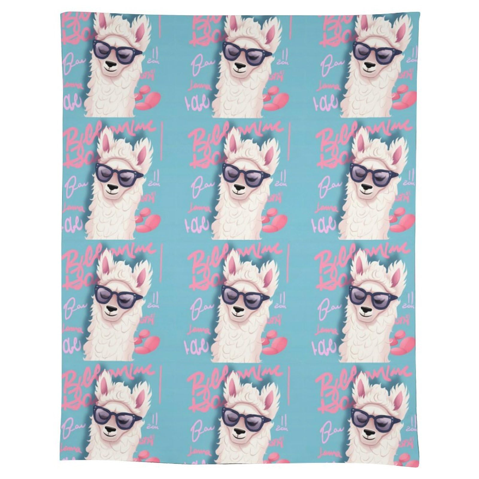Nappe rectangulaire en lin avec motif lama rustique pour la décoration de table de salle à manger