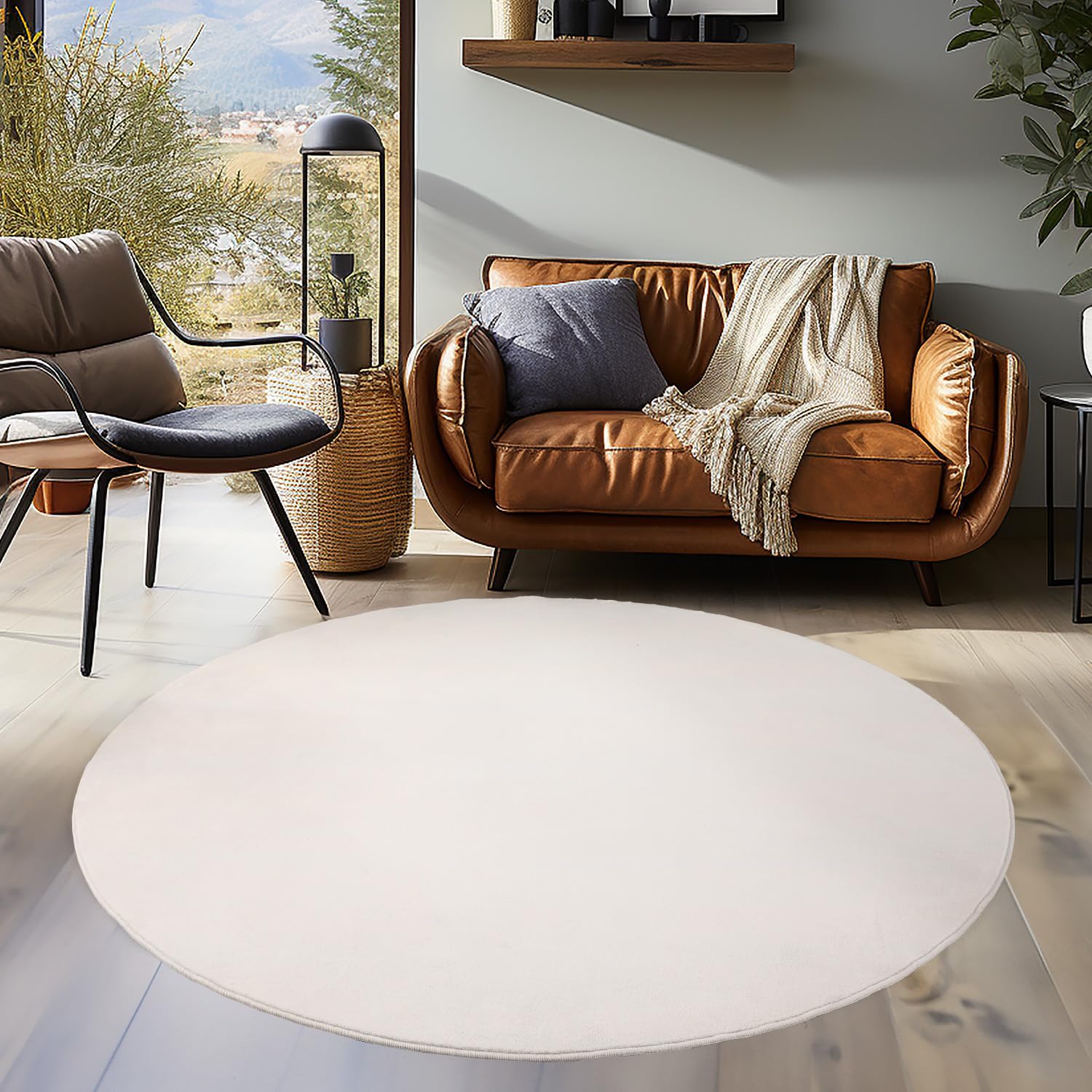 Tapis chambre douillet et rond Teppium créez un coin lecture cosy