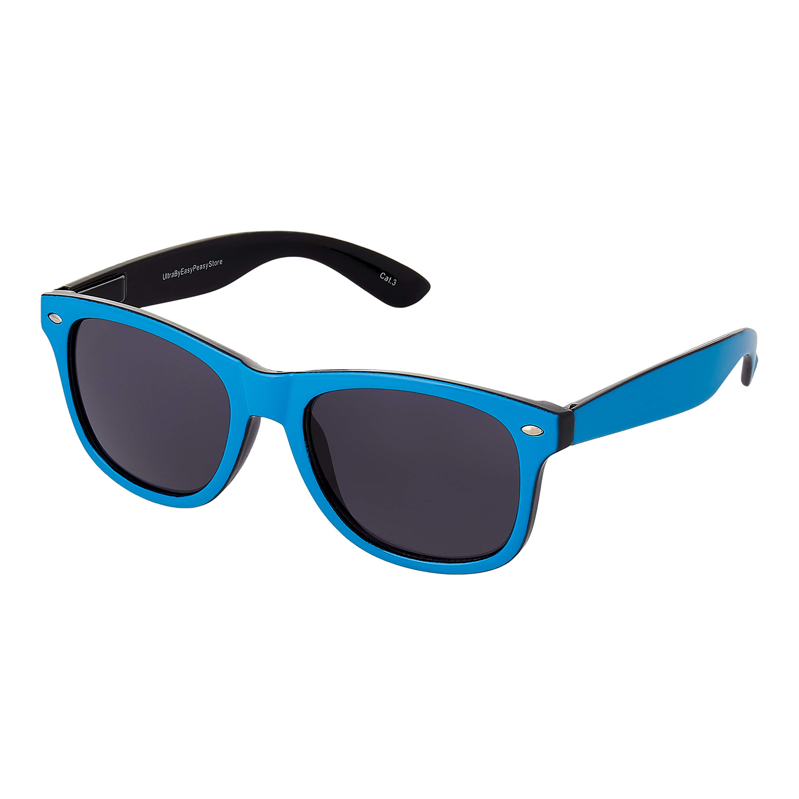 Ultrabyeasypeasystore Unisex Blue Dawn Ultra Classic Sunglasses For Men & Women Uv400 - Lightweight, Flexible Fit, Maximum Sun Protection - Perfect Adults Mens & Womens Accessories For Holidays - Frame With Black Lenses