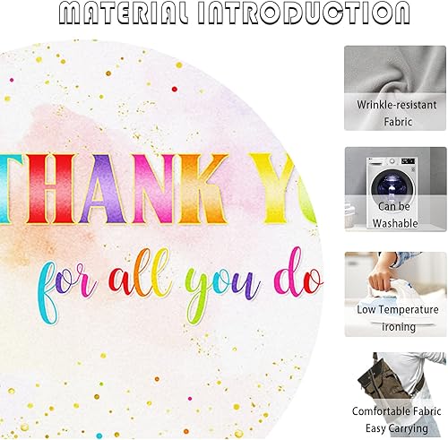 Miniatura 6 de Telón de fondo de 7 x 5 pies con texto en inglés "We Truly Appreciate You", decoración de fiesta con texto en inglés "Thank for All You Do", para