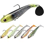 TRUSCEND Fishing Lures for Bass Trout Jighead Lures Paddle Tail Swimbaits Soft Fishing Baits Freshwater Saltwater Jigging Bass Gear Gifts for Men