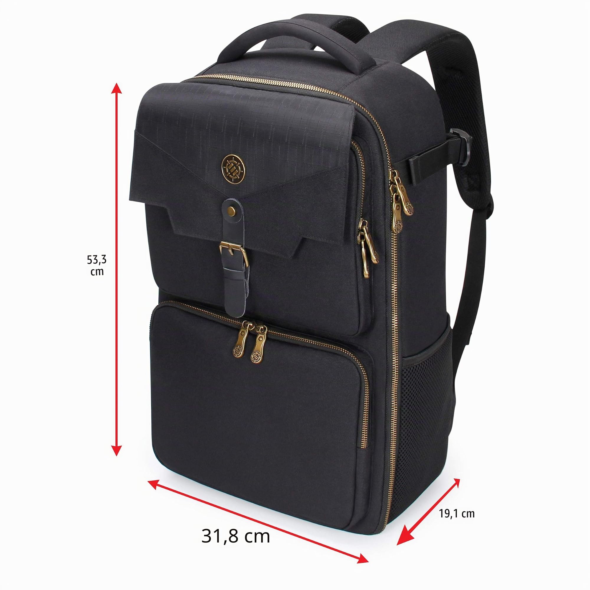 Enhance MTG Rucksack – TCG-Rucksack für Deckboxen, gesleevte Karten, Spielmatten, MTG-Zubehör – anpassbare Kartenorganisation mit integriertem Card Defender Screen (Schwarz)