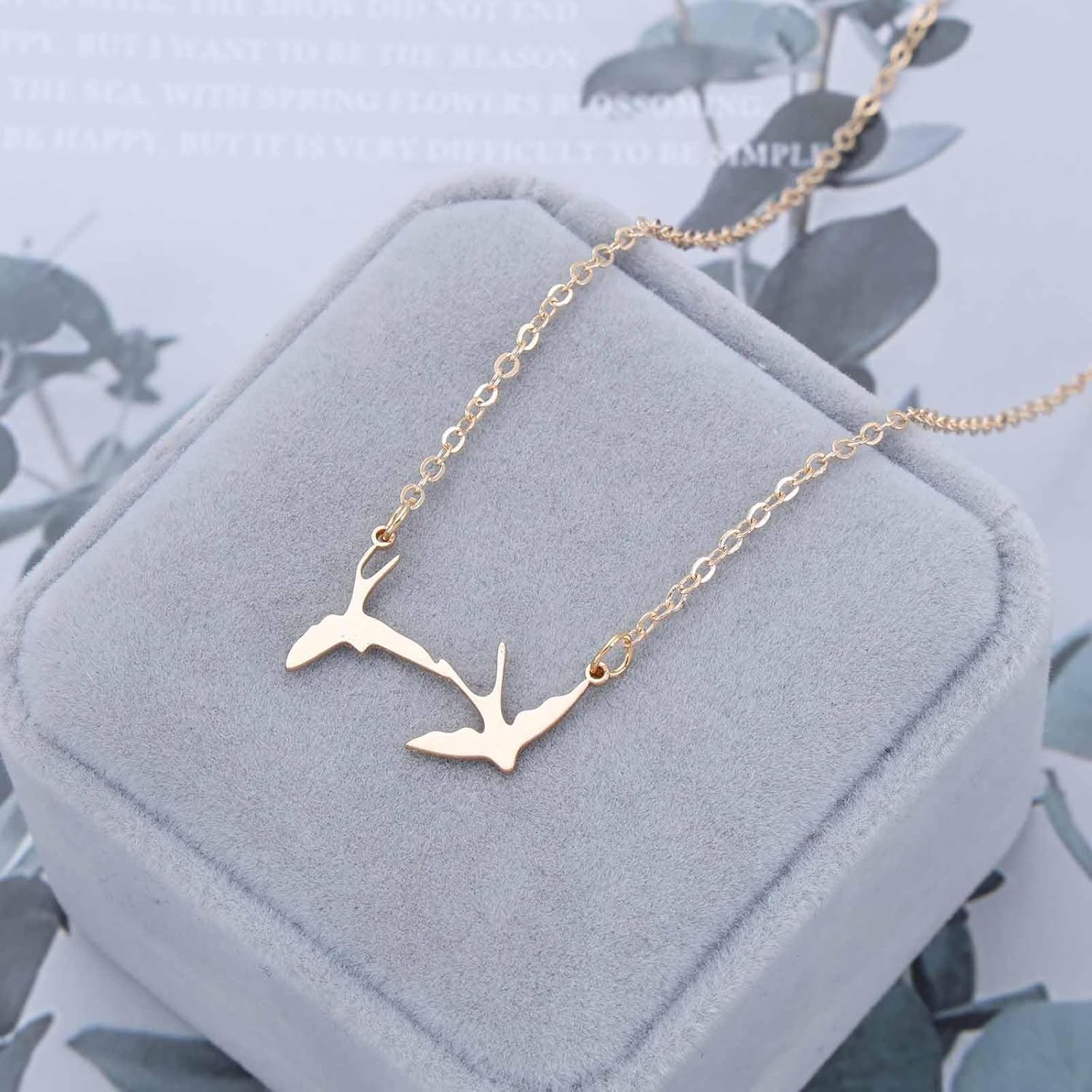 Minimalist Gold Swallow Choker Necklace Plated Dainty Flying Bird Pendant Necklaces Bird Sheped Chain Necklace Jewelry for Women - Image 4
