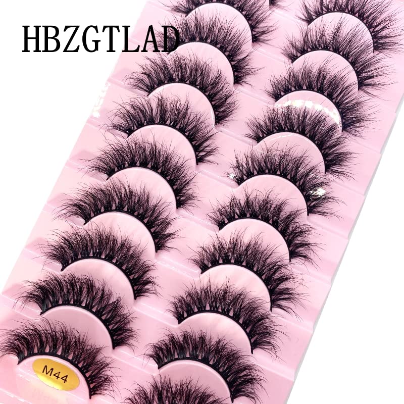 Miniatura 2 de HBZGTLAD 10 pares de pestañas postizas de visón 3D, hechas a mano, pestañas largas finas, esponjosas, herramientas de maquillaje de ojos naturales