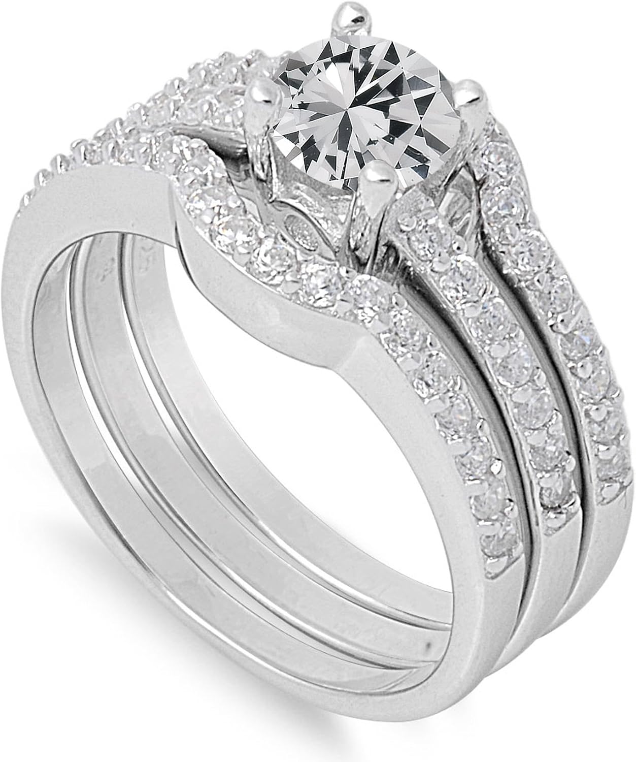 CHOOSE YOUR COLOR Sterling Silver Round Ring
