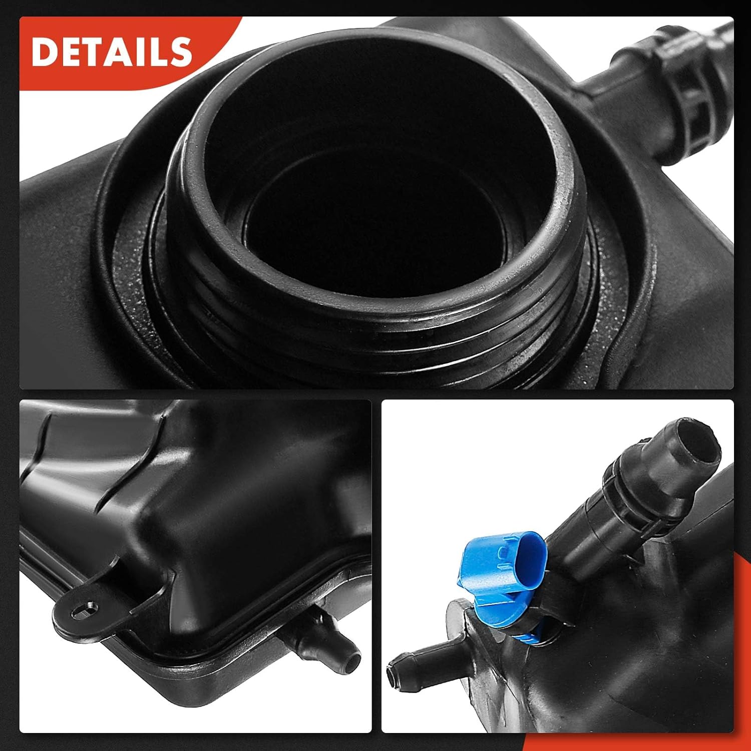 A-Premium Engine Coolant Overflow Recovery Expansion Tank [with Sensor] Compatible with BMW E65 E65 745i 745Li 750i 750Li 760i 760Li Alpina B7 Rolls-Royce Phantom, Replace # 17137543003, 17137647713
