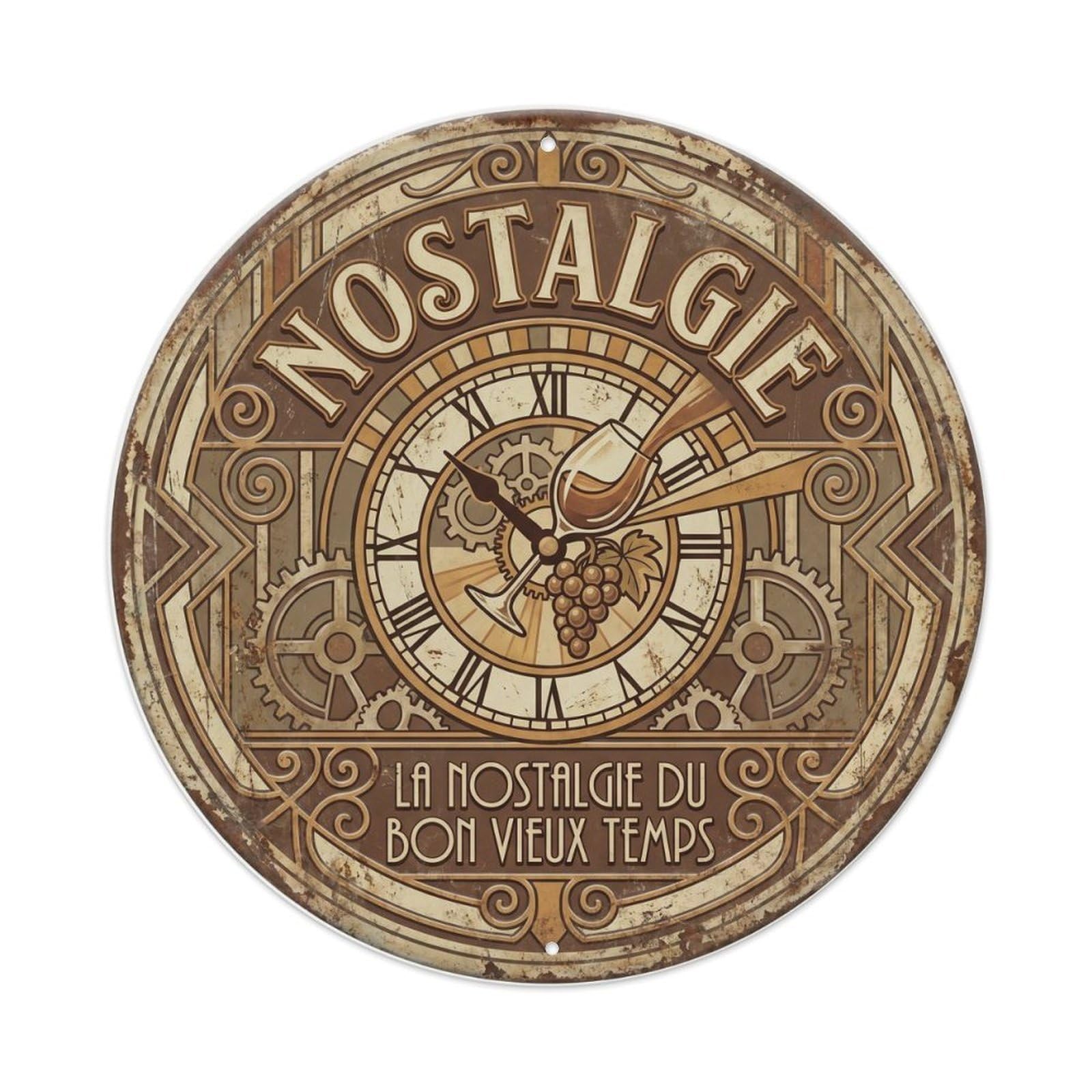 Nostalgia Humorous Tavern Nostalgia Metal Tin Sign Plaque Wall Decor for Cafe, Club Bar, Office, Home Garden Round Metal Poster 8x8Inch