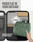 VENTURE 4TH Sac de toilette de voyage suspendu pour femmes & Hommes - Organisateur de voyages avec compartiments extensibles & Poche amovible claire pour les articles de toilette