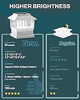 Vista 7 de 50 Lumen Luces Solares para Postes, 3 Modos Luces para Deck al Aire Libre, Valla, Tapa de Poste - 4x4 3.5x3.5 4.5x4.5 o 5.5x5.5, Luces LED