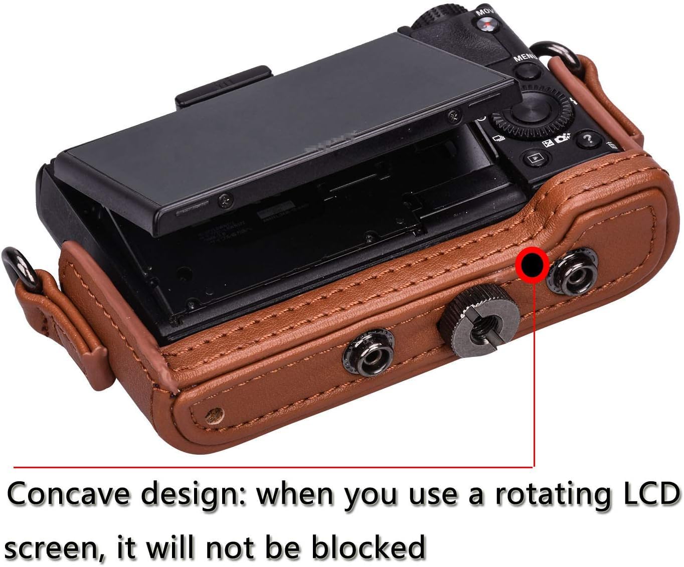 Custodia In Pelle PU Per Fotocamere Sony RX100 (tutte Le Serie) E GR III/GR II – Retro Compatto, Colore Caffè, Nuova Versione, Regalo Ideale