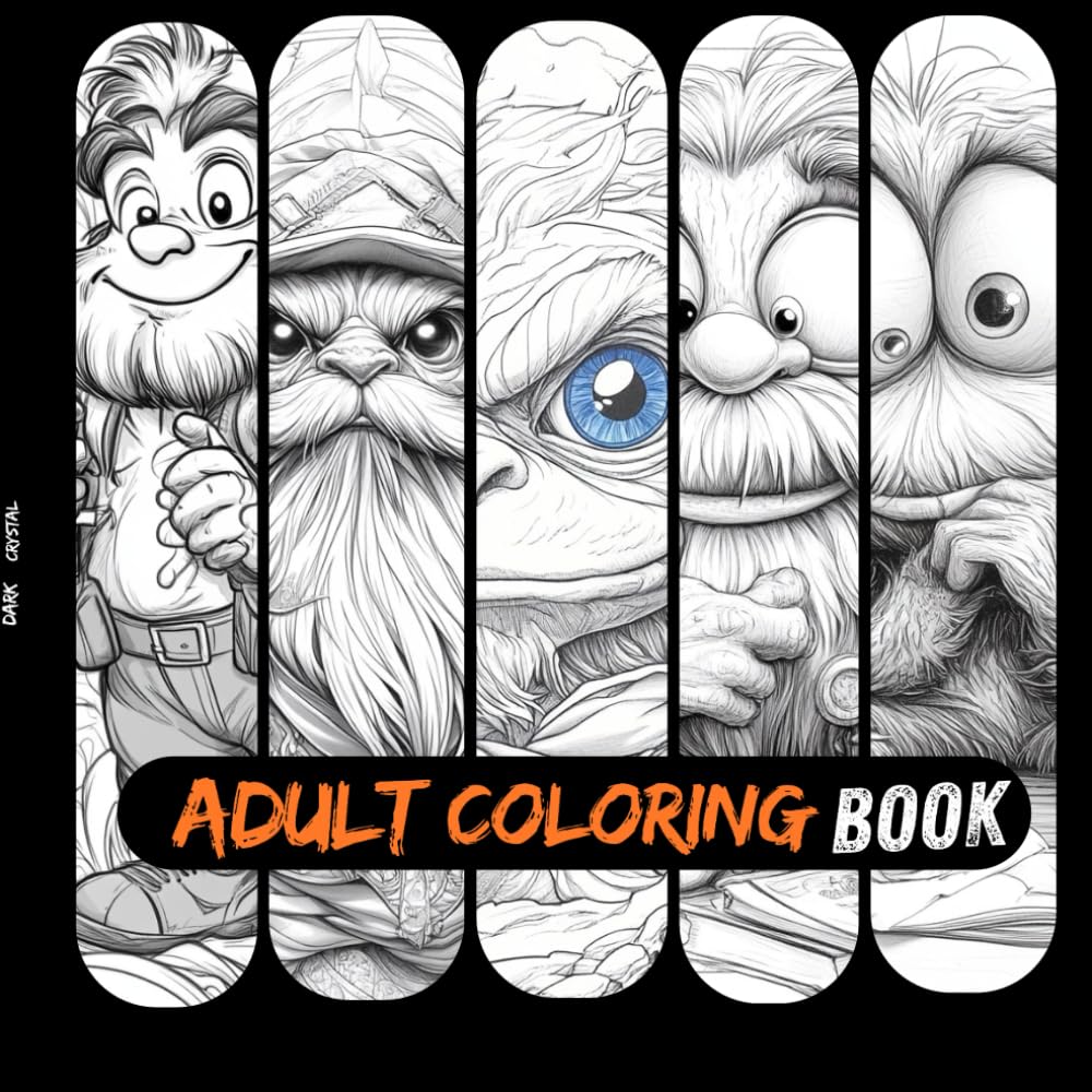 Crystal Realms: A Dark Fantasy Coloring Book": "Bring the Mystical World of The dark crystal to Life