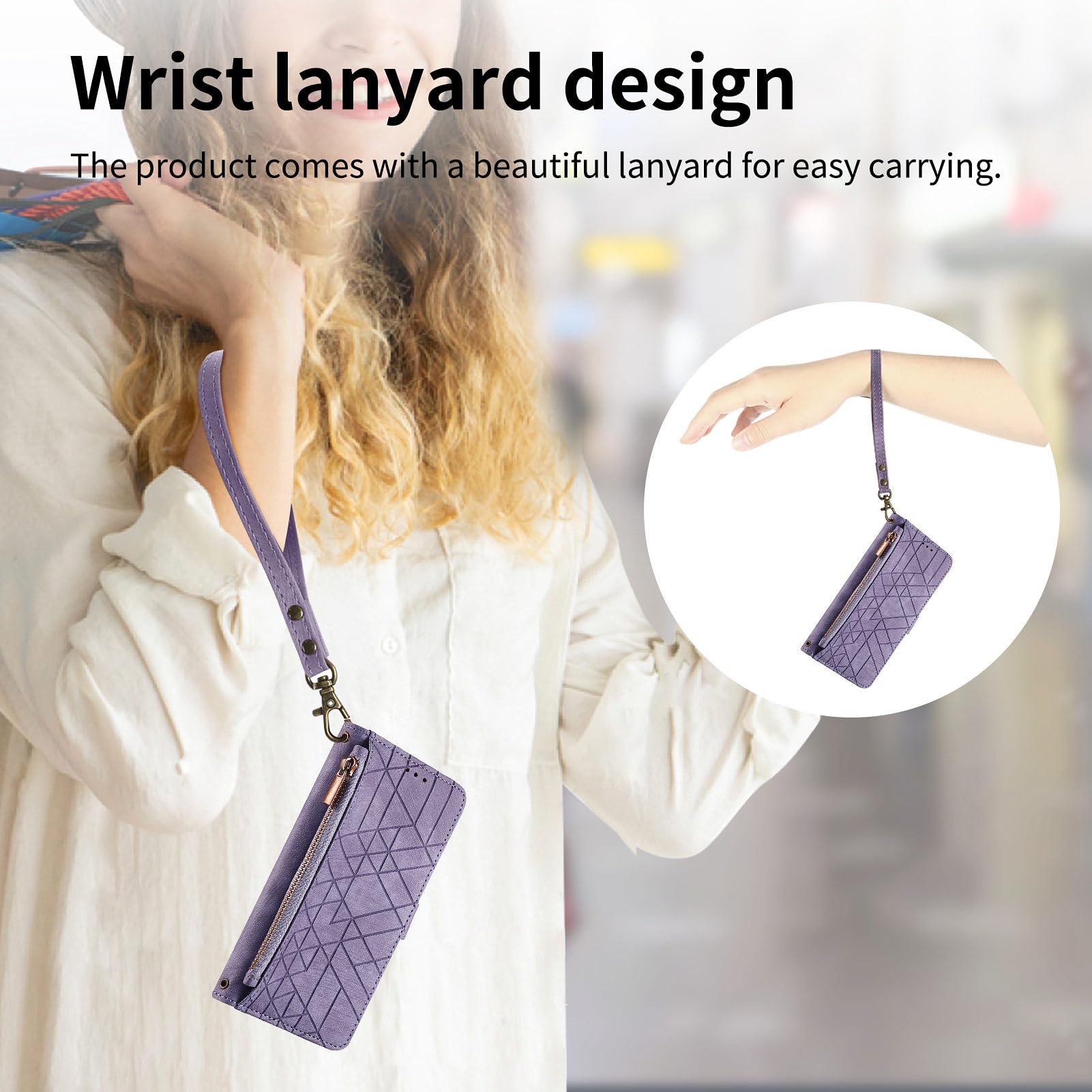 Asuwish Funda Tipo Cartera Compatible Con Google Pixel 7 Pro 5G Y Protector De Pantalla De