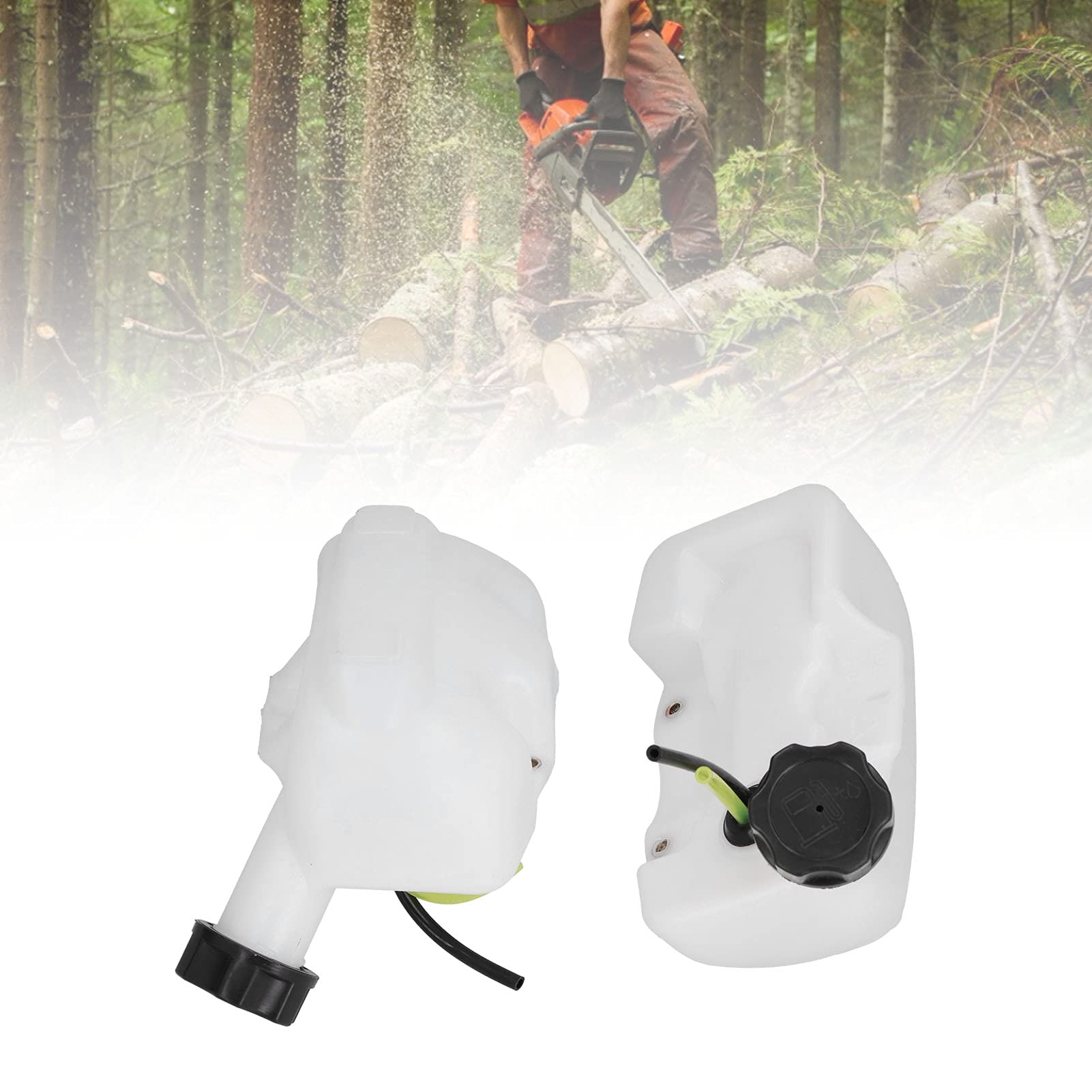 Reservoir Briggs Stratton Réservoir Carburant Tondeuse ARAMOX – 2 Pièces – Pour Débroussailleuse 34 – Blanc – Avec Tuyau Remplacement Tuyau