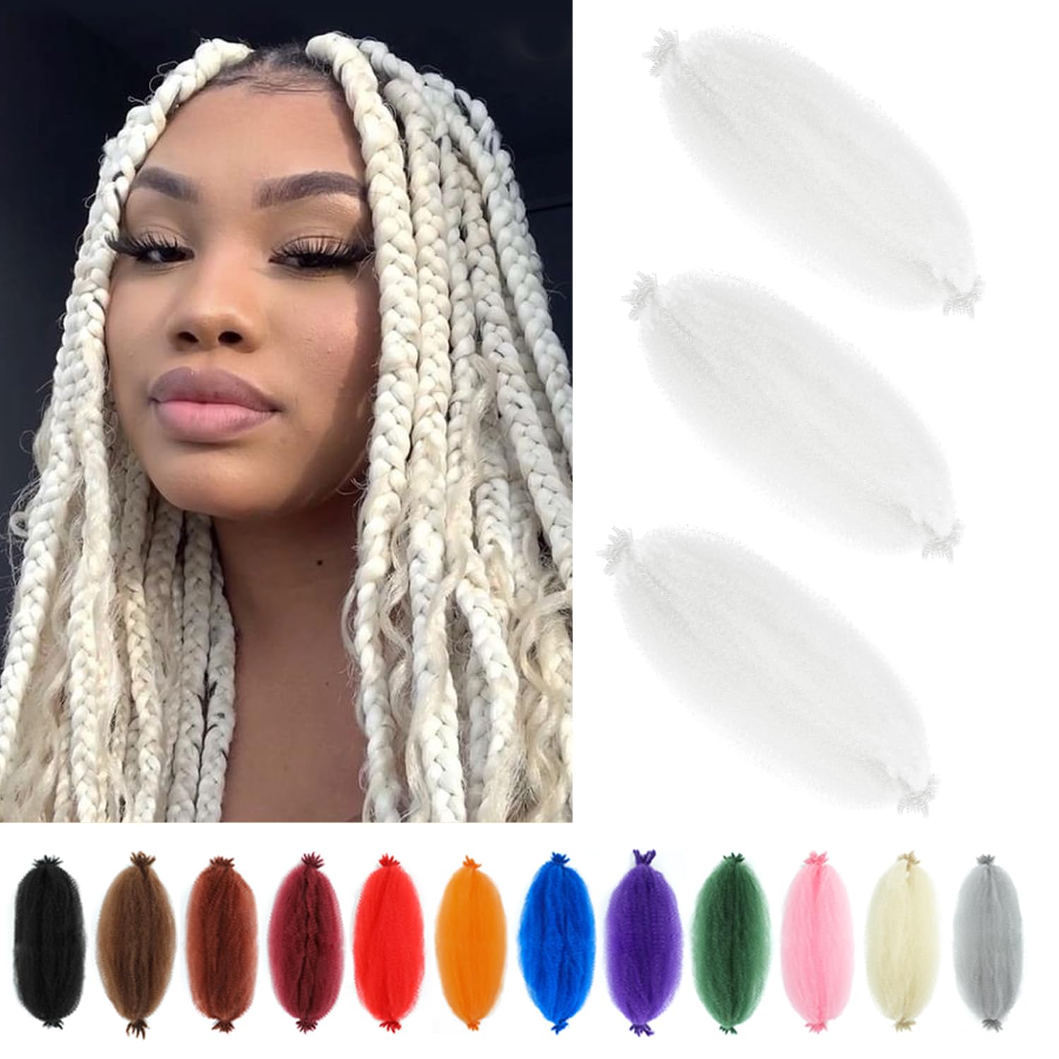 Springy Afro Twist Hair 12 Inch Braiding Hair - 60#