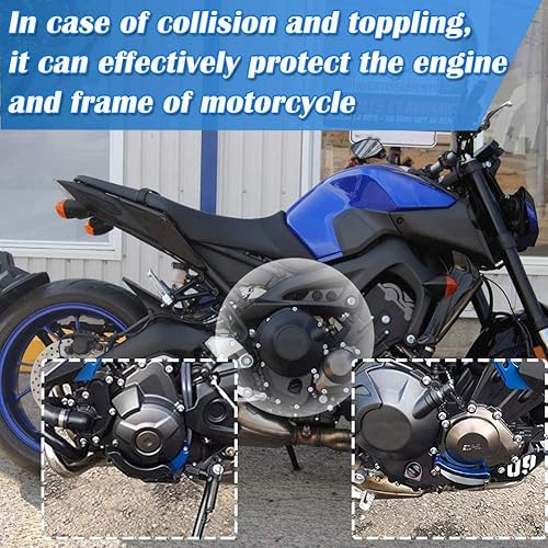 Miniatura 3 de Funda de motor de motocicleta estator protector protector protector de choque Marcos deslizadores para Y-amaha MT09 FZ09 FJ-09 XSR900 Tracer 900 GT