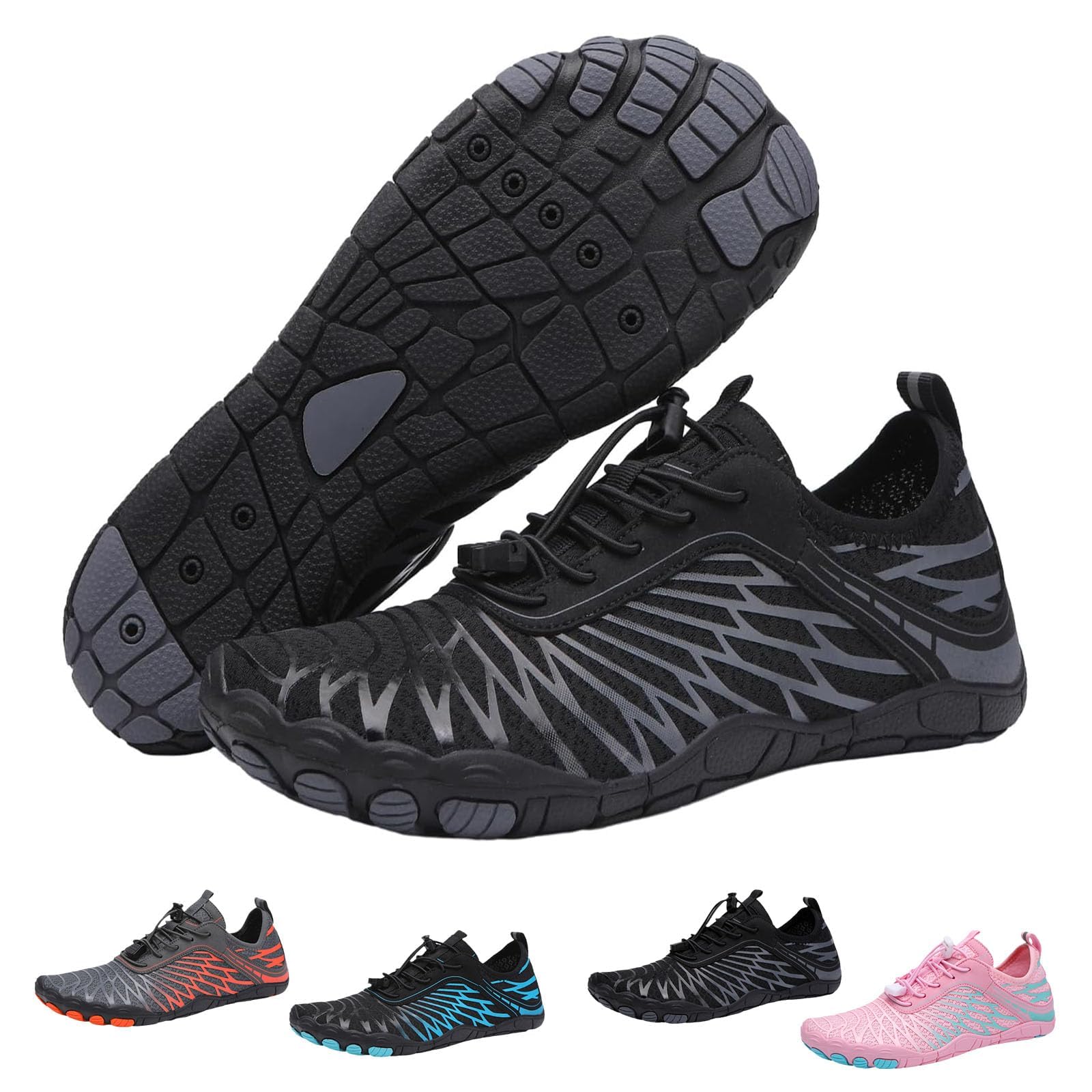 Grounded Barefoot Footwear for Women Men Neuropathy, Grounding Shoes for Womens Mens, Lightweight Non-Slip Hike Barefoot Footwear Shoes