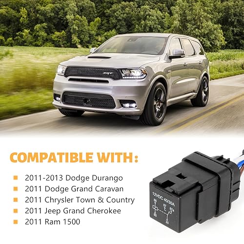 Miniatura 3 de Kit de cableado de relé de bomba de combustible para Dodge Ram 1500 Durango Grand Cherokee 2011-2013, kit de arnés de cableado de relé de bomba de