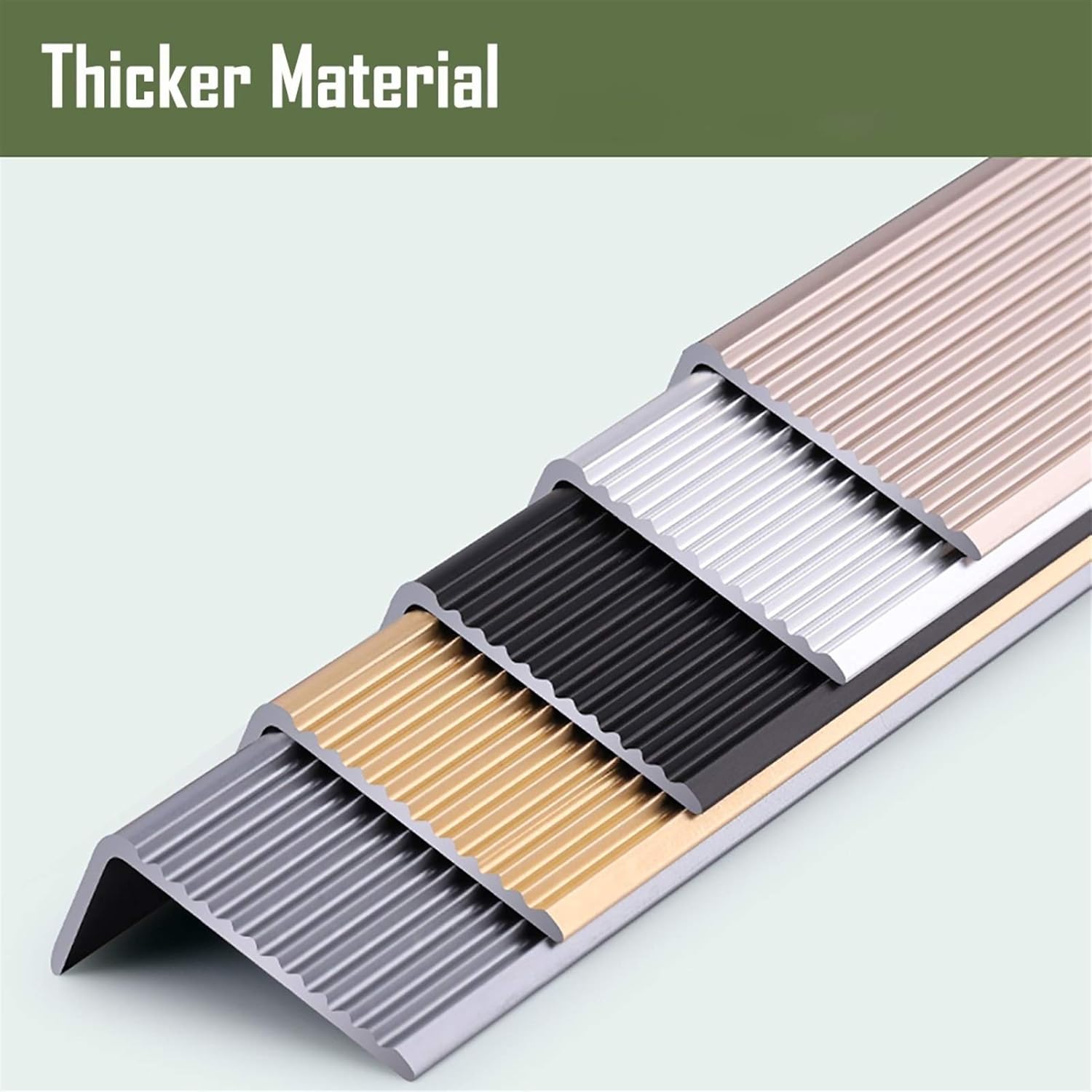 Threshold Strip 2 Pcs 1.5M Length L Shape Aluminum Stair Anti Slip Nosing 50x20MM Angle Step Edge Stairs Anti-Collision Angle Non Slip Stair Edge Nosing (Color : Black Size : 5x2x150cm)